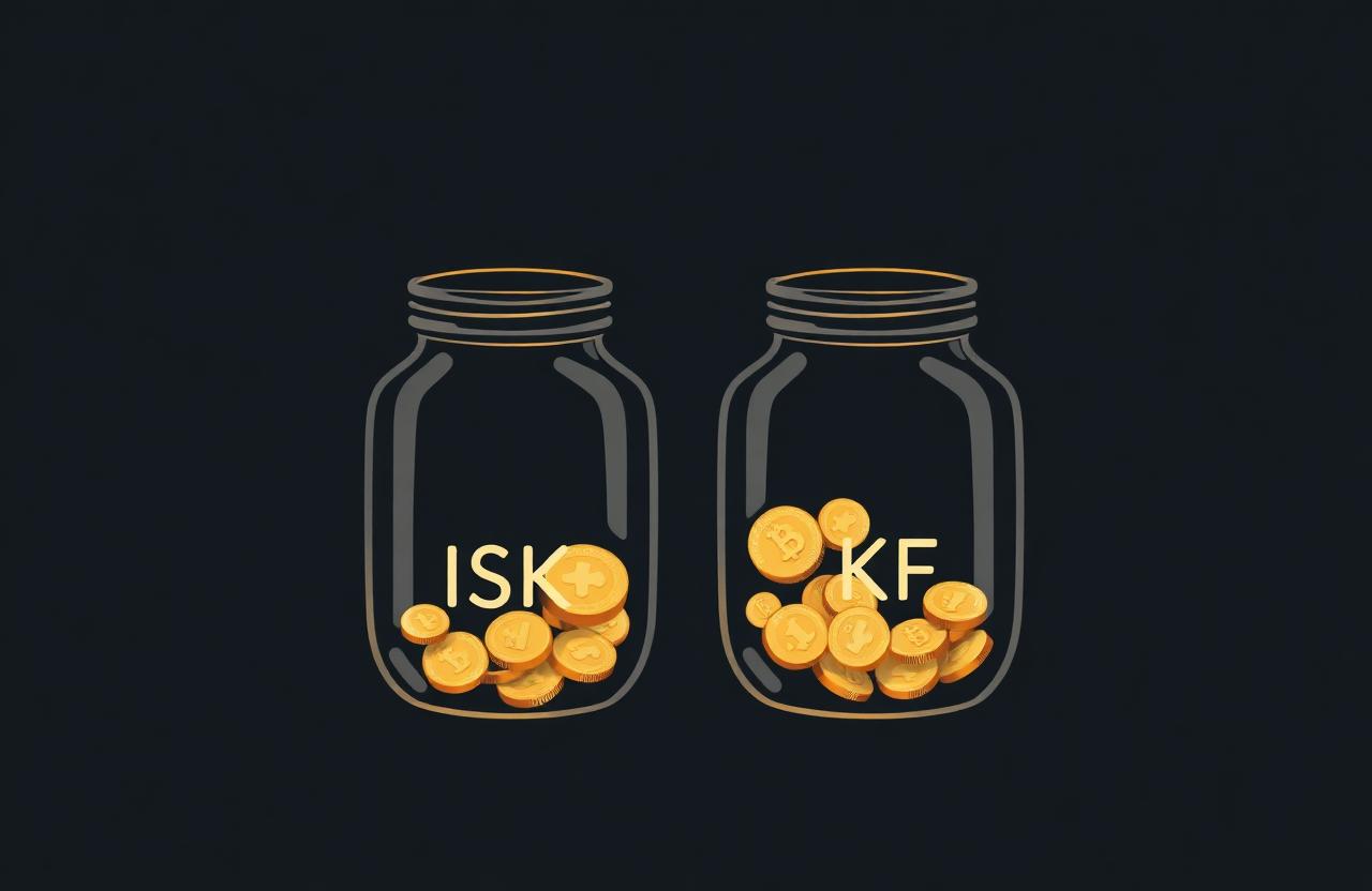 Editorial illustration for the article ISK vs KF — vilken vinner för indexsparande?